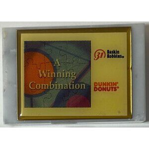 Vintage Baskin Robbins Dunkin Donuts Winning Combination Paperweight Marble Base
